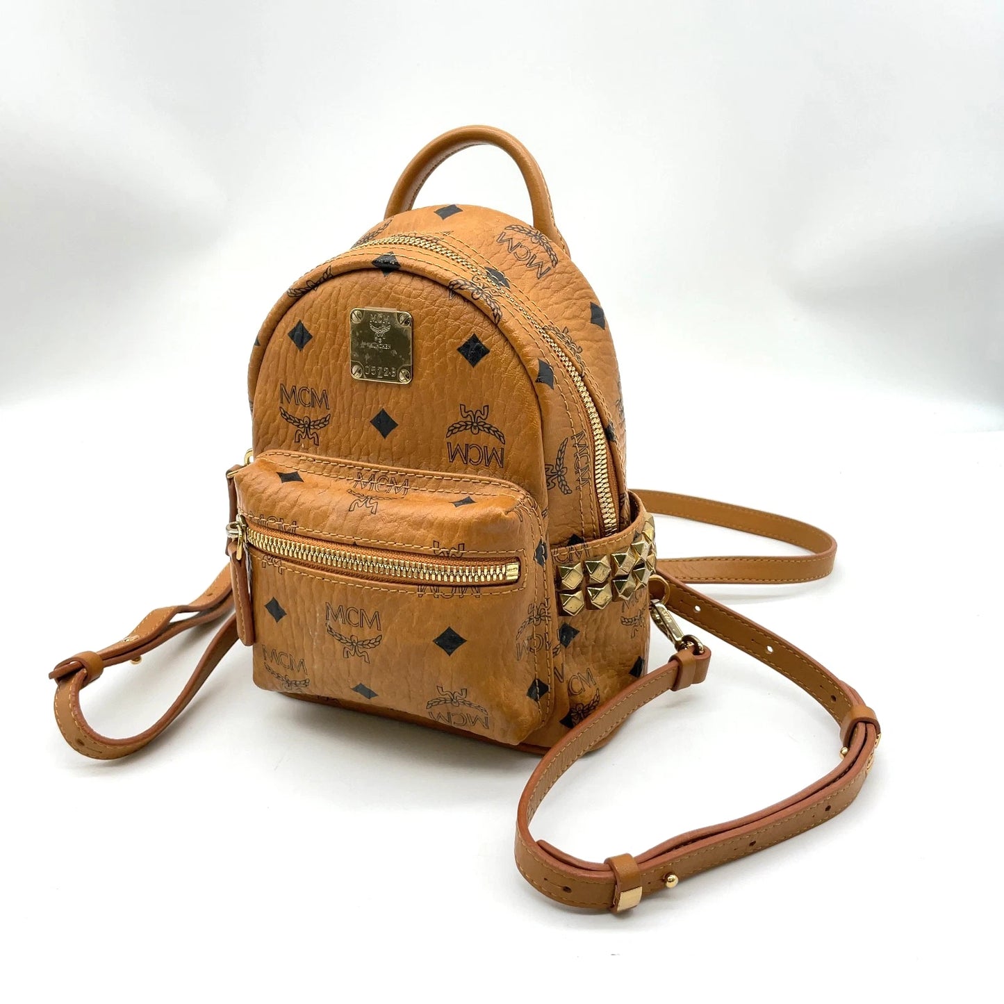 Original/Auth MCM - Vintage Visetos Rucksack - Monogramm Canvas
