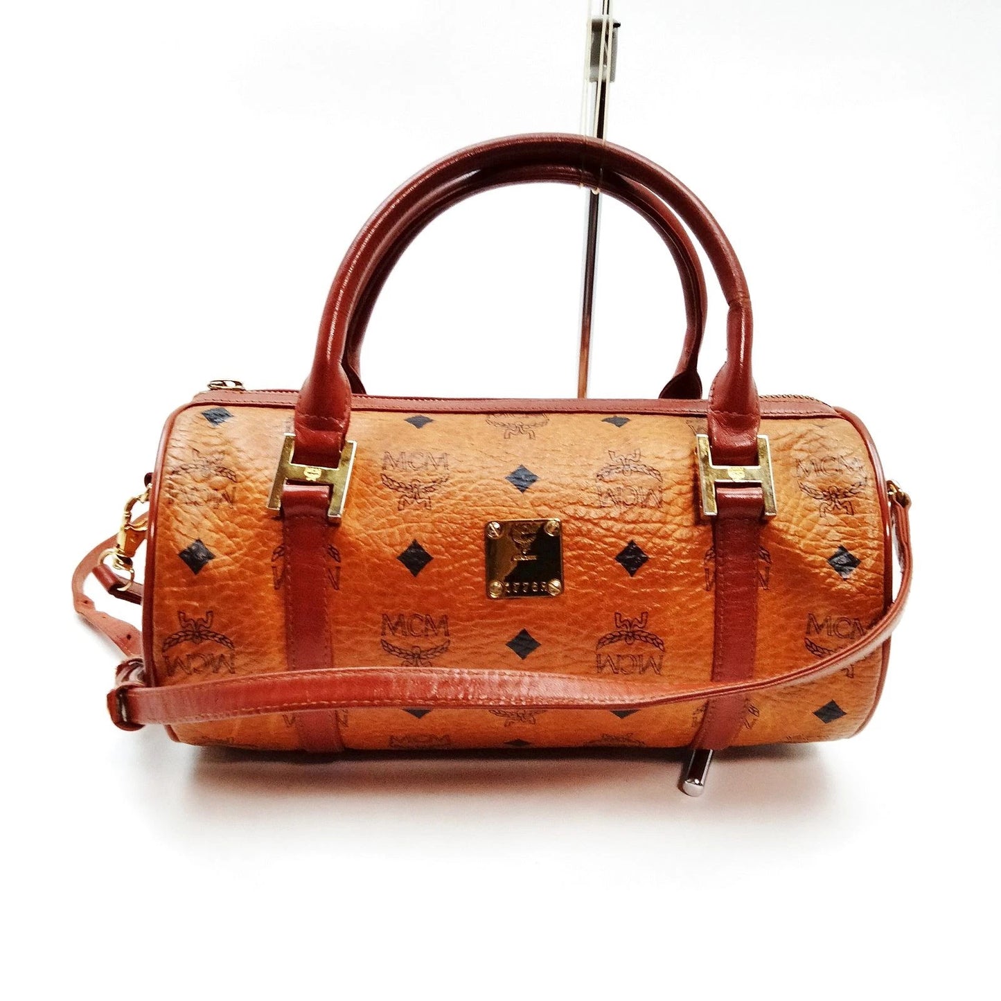 Original/Auth MCM - Vintage Visetos Papillon Bag - Monogramm Canvas mit Leder