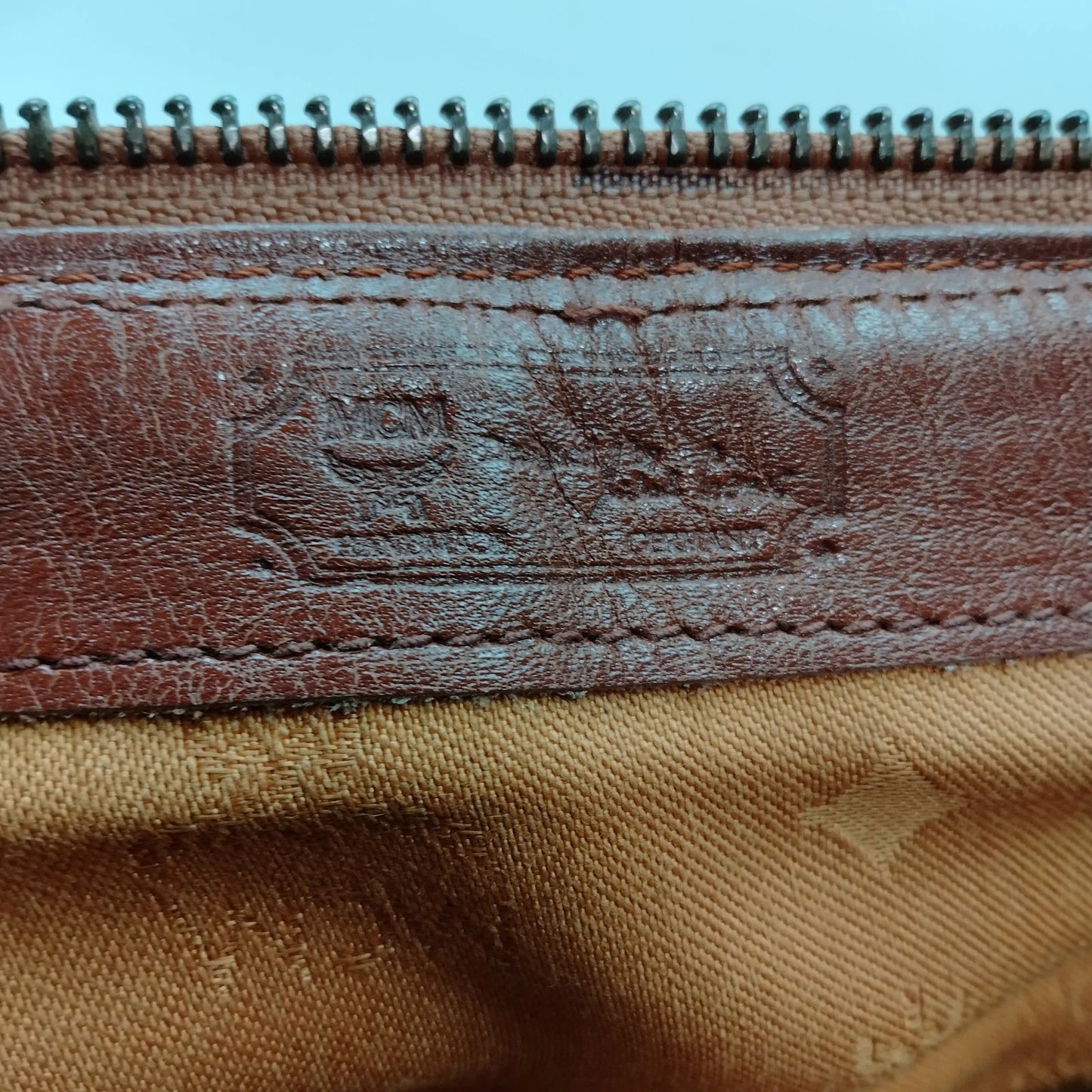 Original/Auth MCM - Vintage Boston Bag 40 - Monogramm Canvas mit Leder