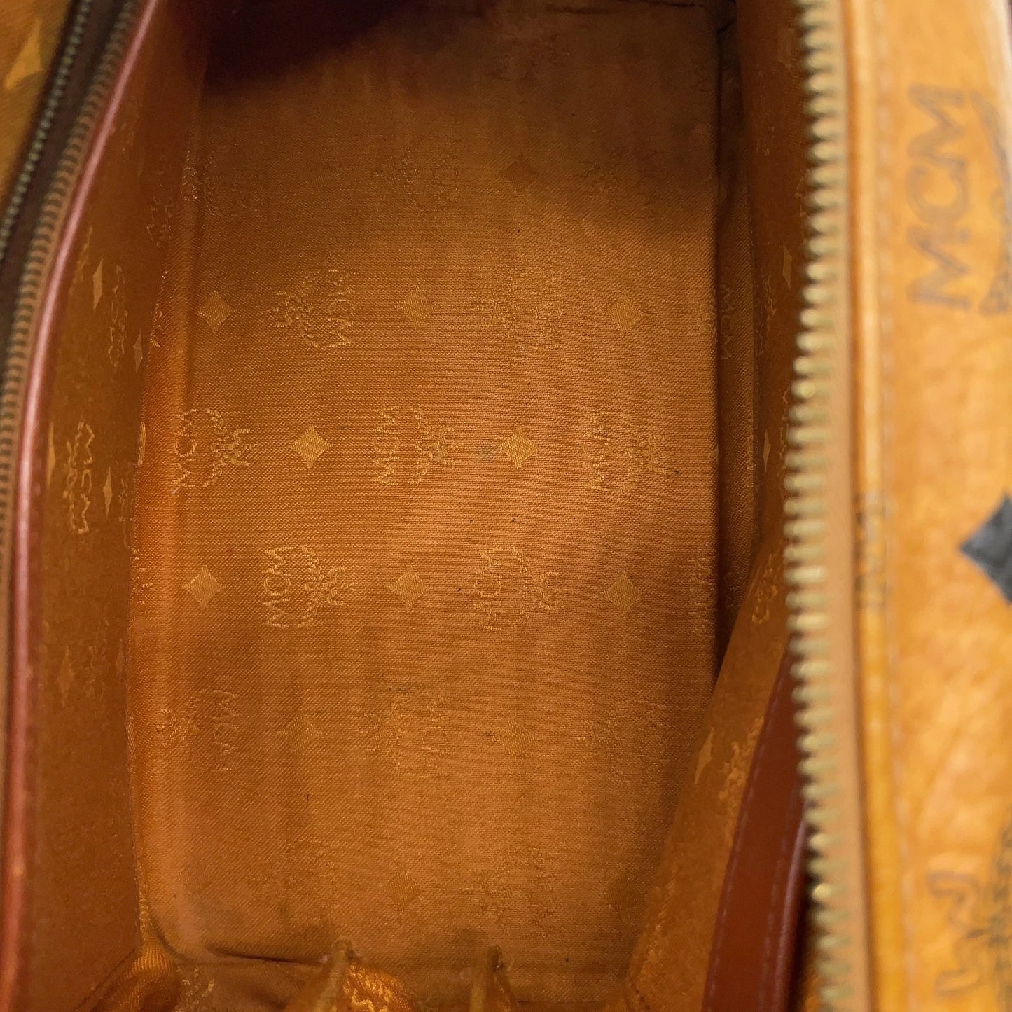 Original/Auth MCM - Vintage Visetos Boston Bag 25 - Monogramm Canvas mit Leder