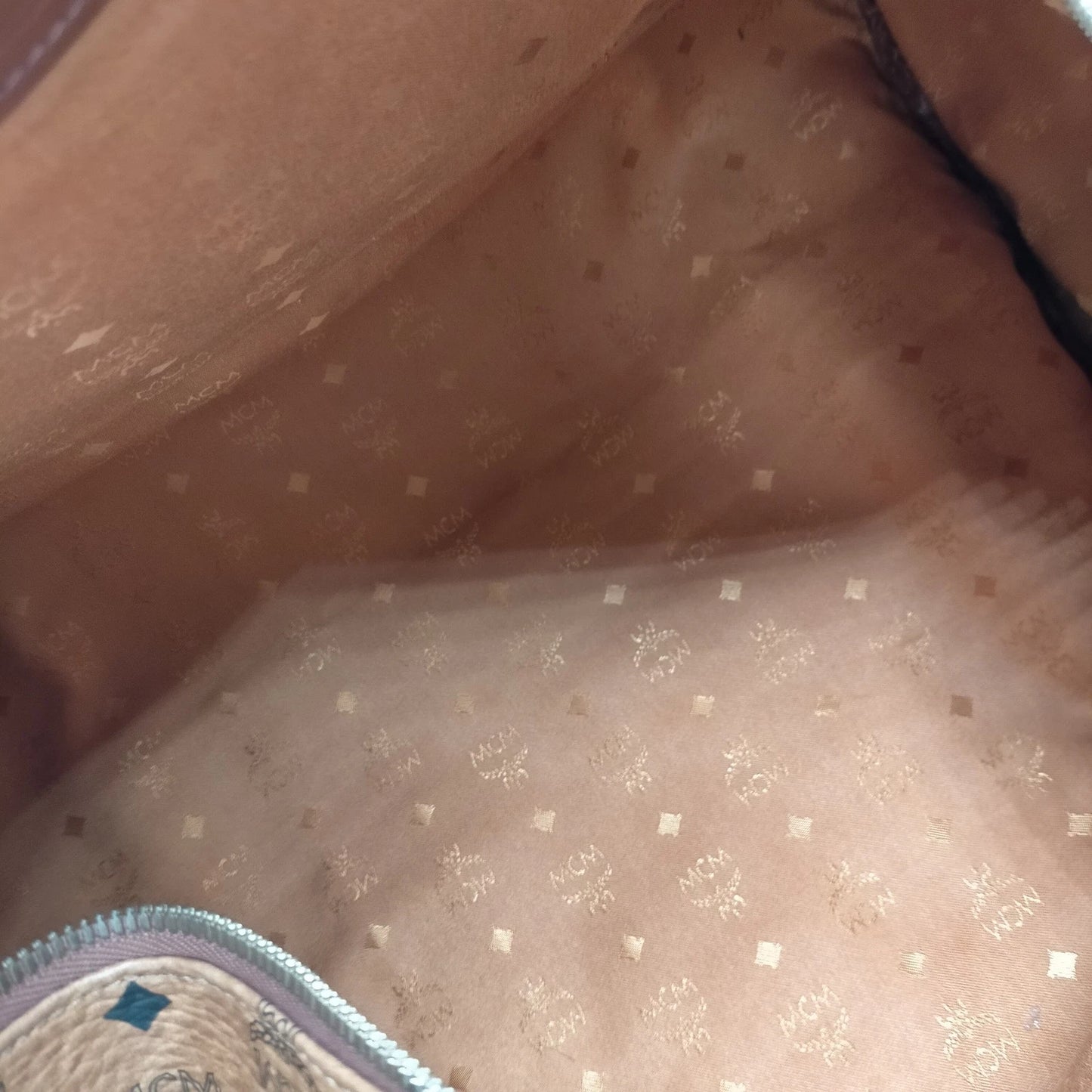 Original/Auth MCM - Vintage Visetos Boston Bag 50 - Monogramm Canvas mit Leder