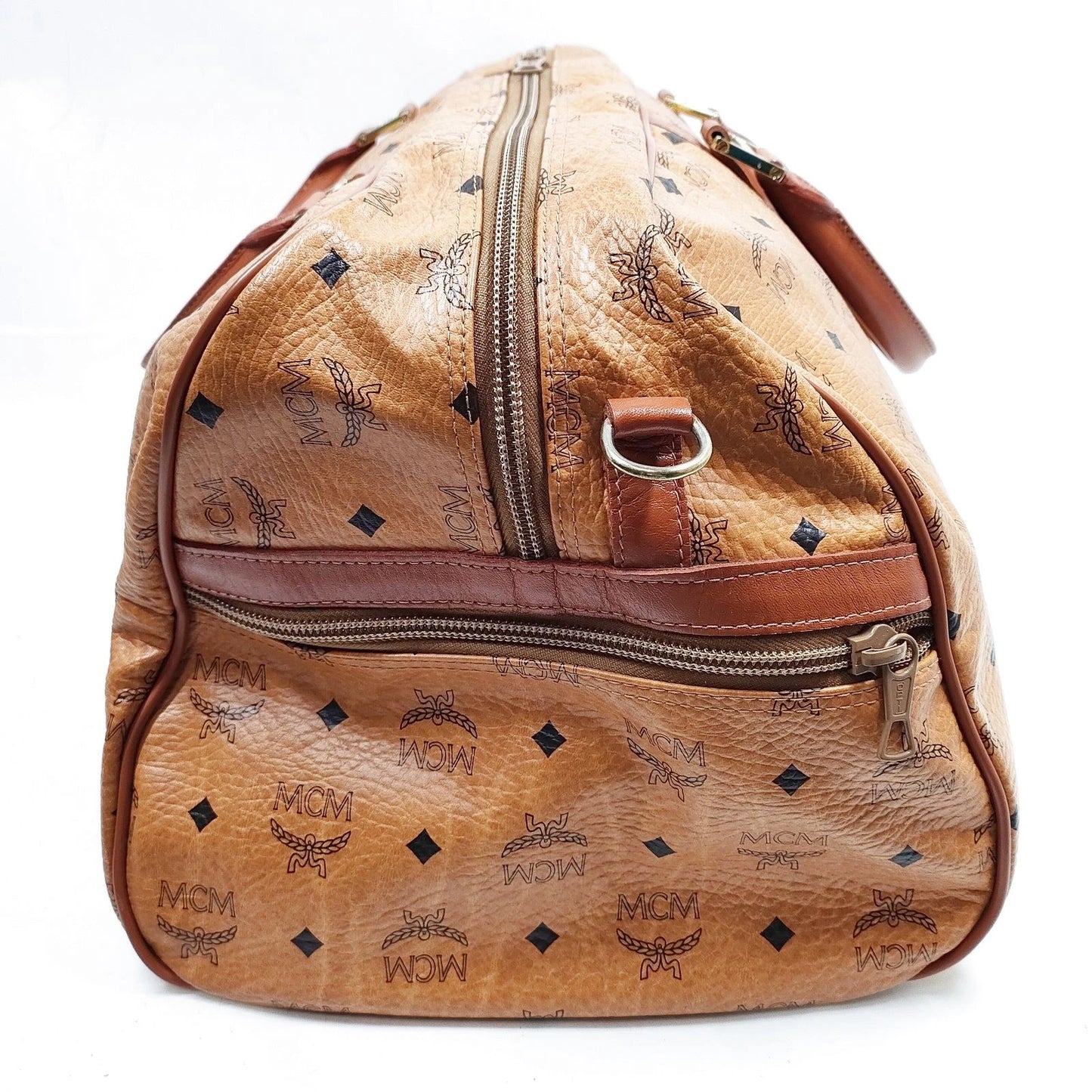 Original/Auth MCM - Vintage Boston Bag 55 - Monogramm Canvas mit Leder