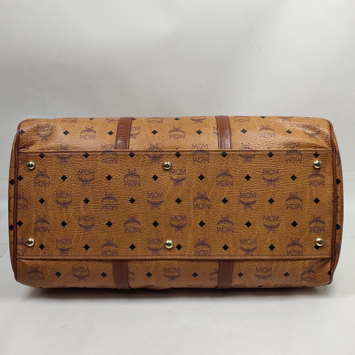 Original/Auth MCM - Vintage Boston Bag 55 - Monogramm Canvas mit Leder