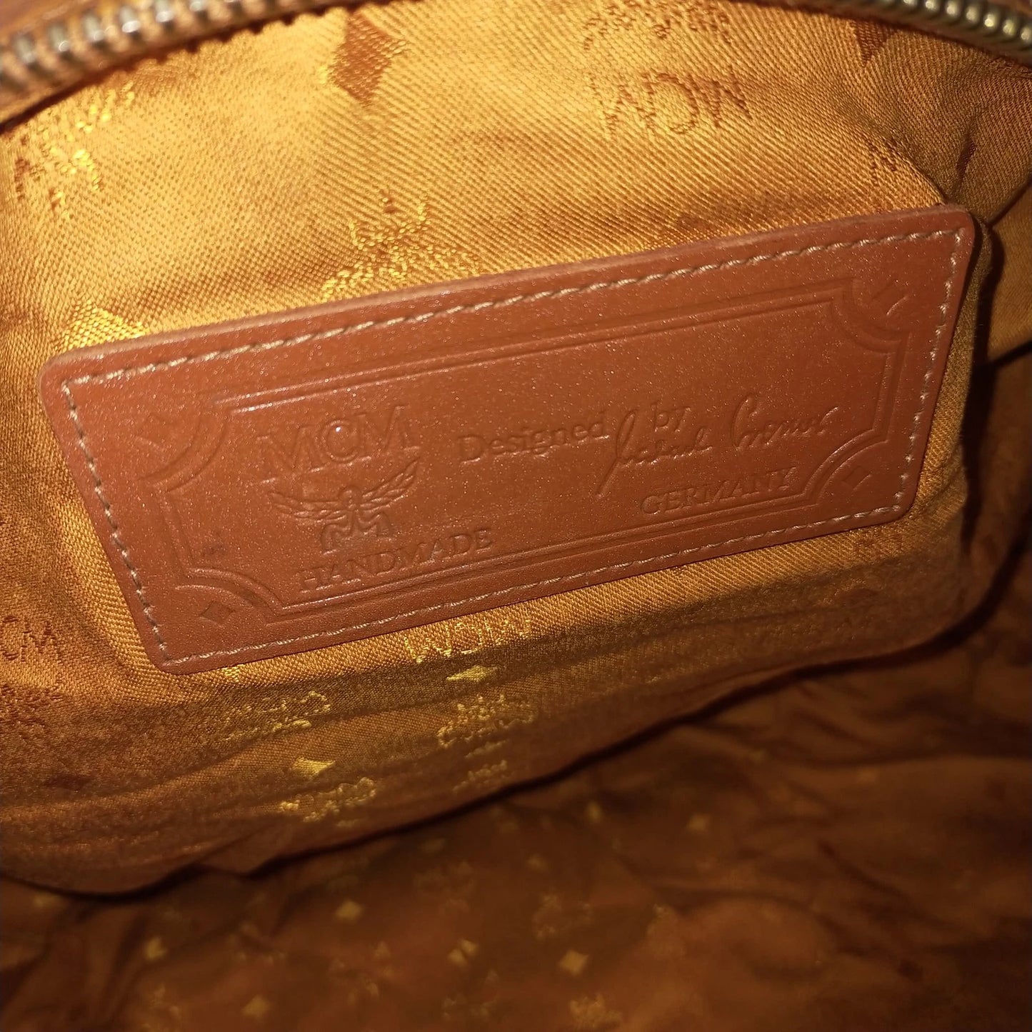 Original/Auth MCM - Vintage Visetos Boston Bag 50 - Monogramm Canvas mit Leder