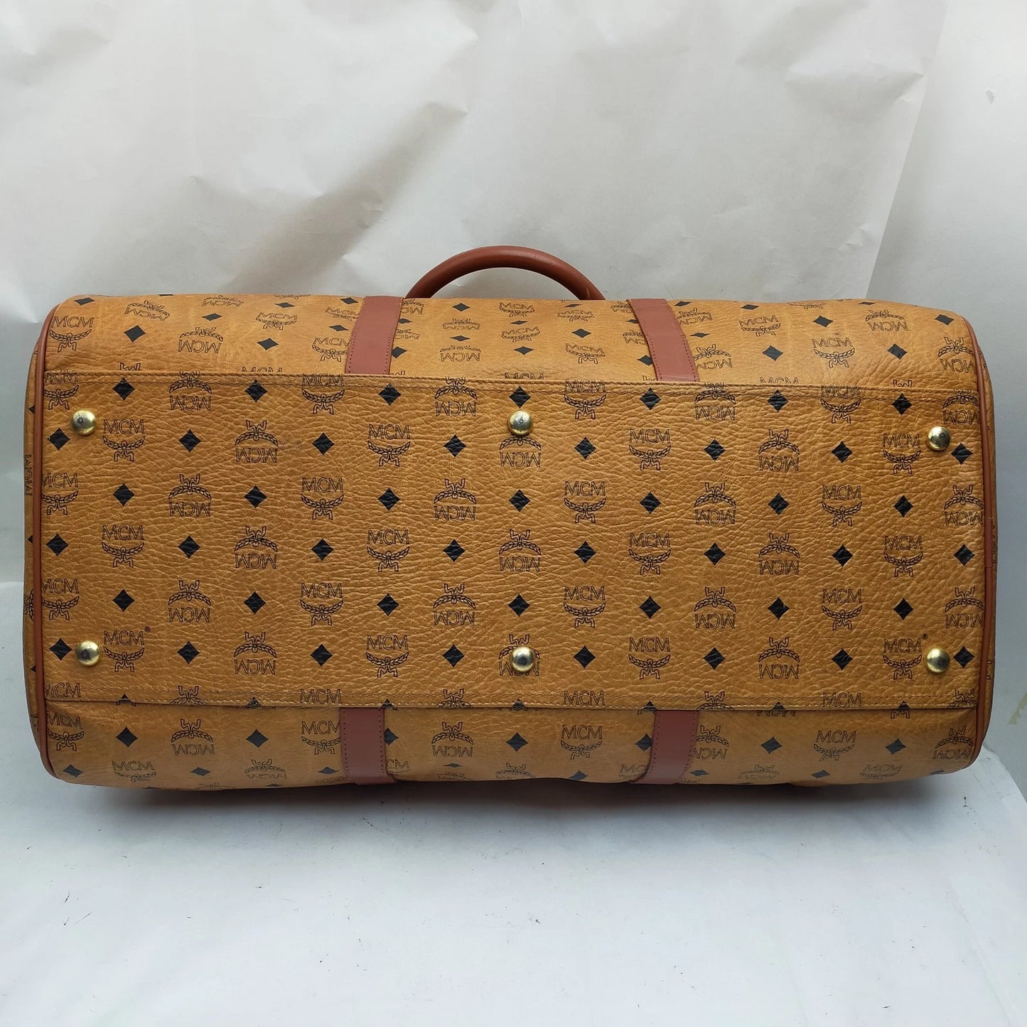 Original/Auth MCM - Vintage Boston Bag 55 - Monogramm Canvas mit Leder