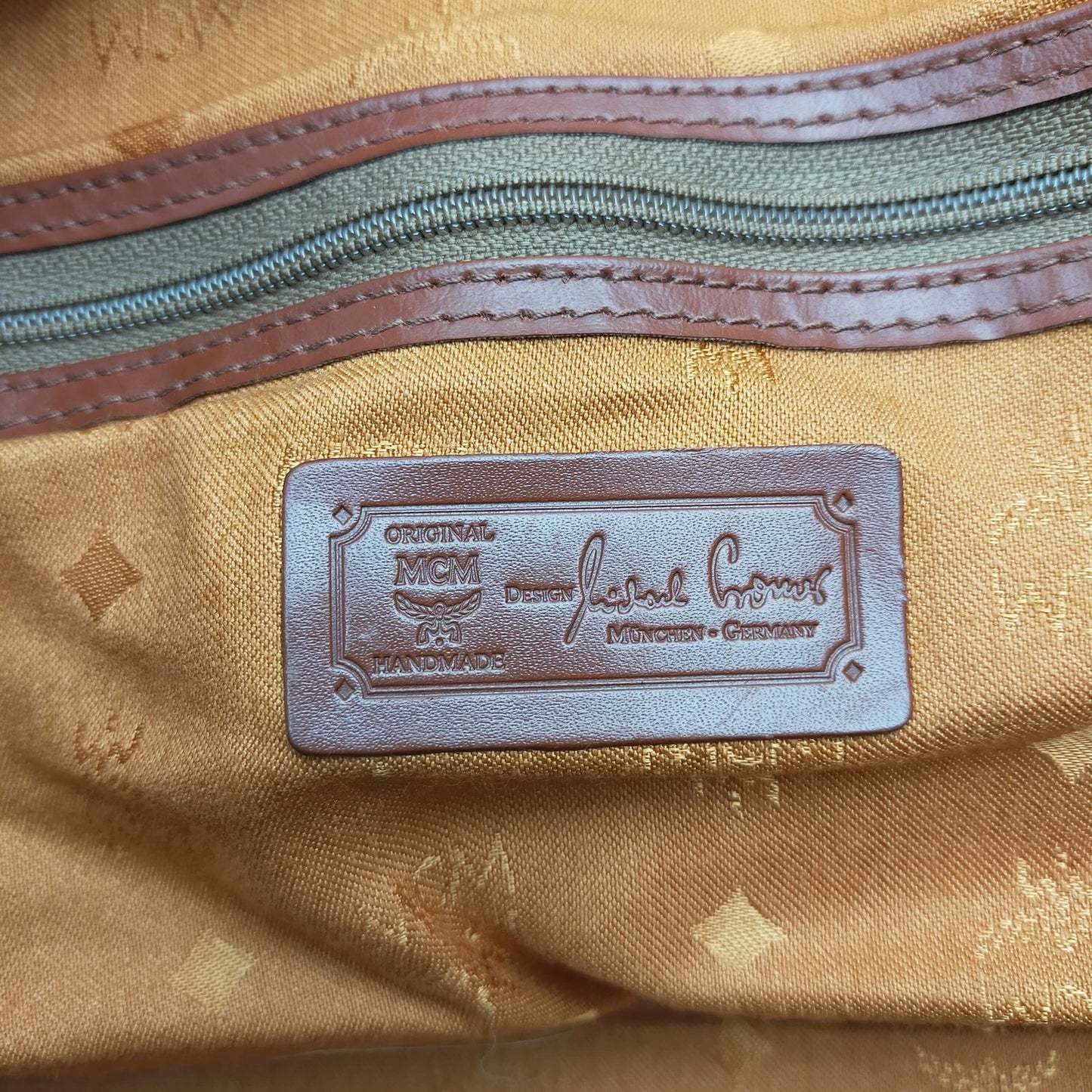 Original/Auth MCM - Vintage Boston Bag 55 - Monogramm Canvas mit Leder