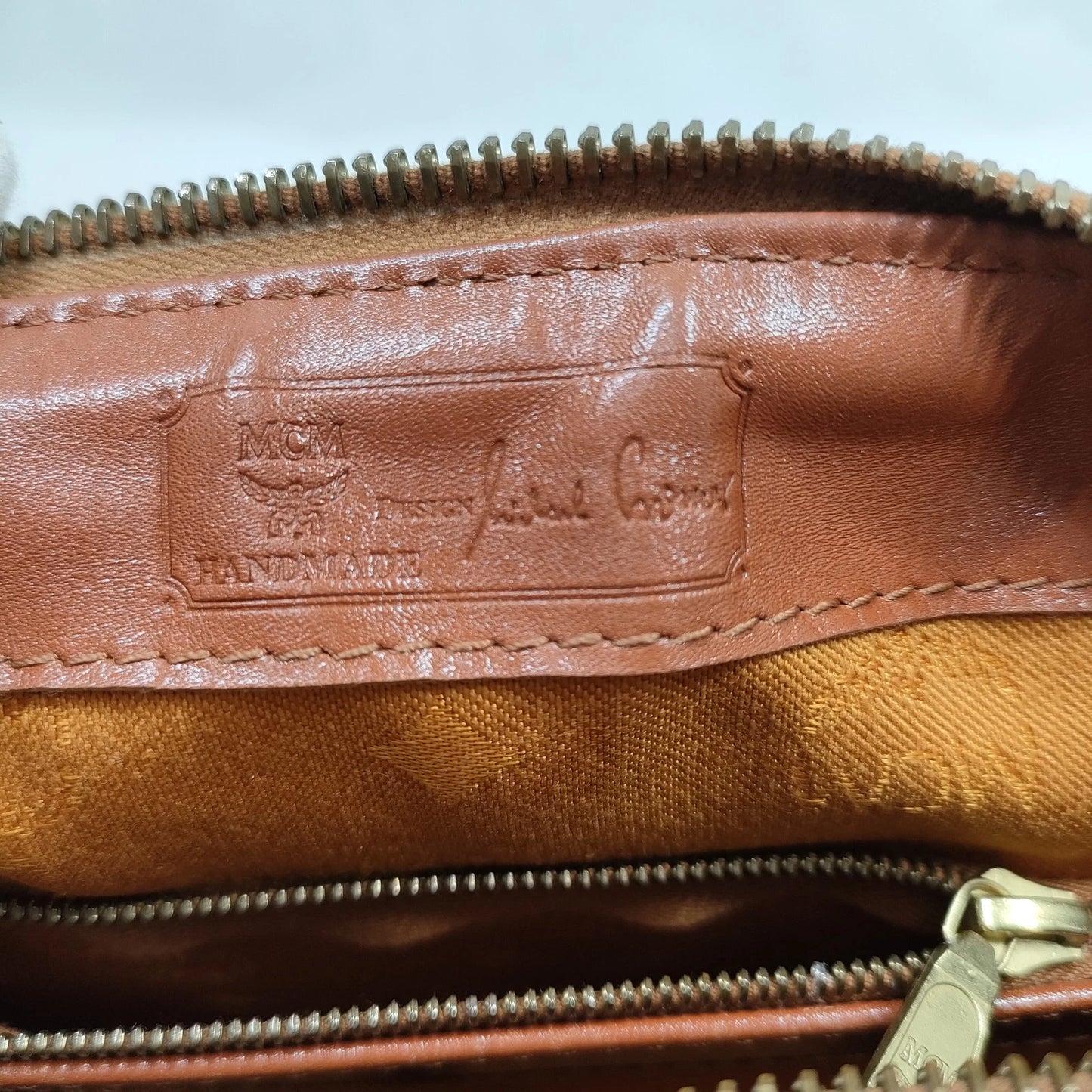 Original/Auth MCM - Vintage Visetos Boston Bag 25 - Monogramm Canvas mit Leder