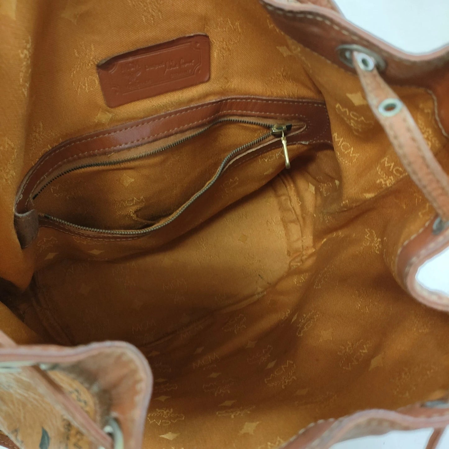 Original/Auth MCM - Vintage Visetos Bucket Bag - Monogramm Canvas mit Leder