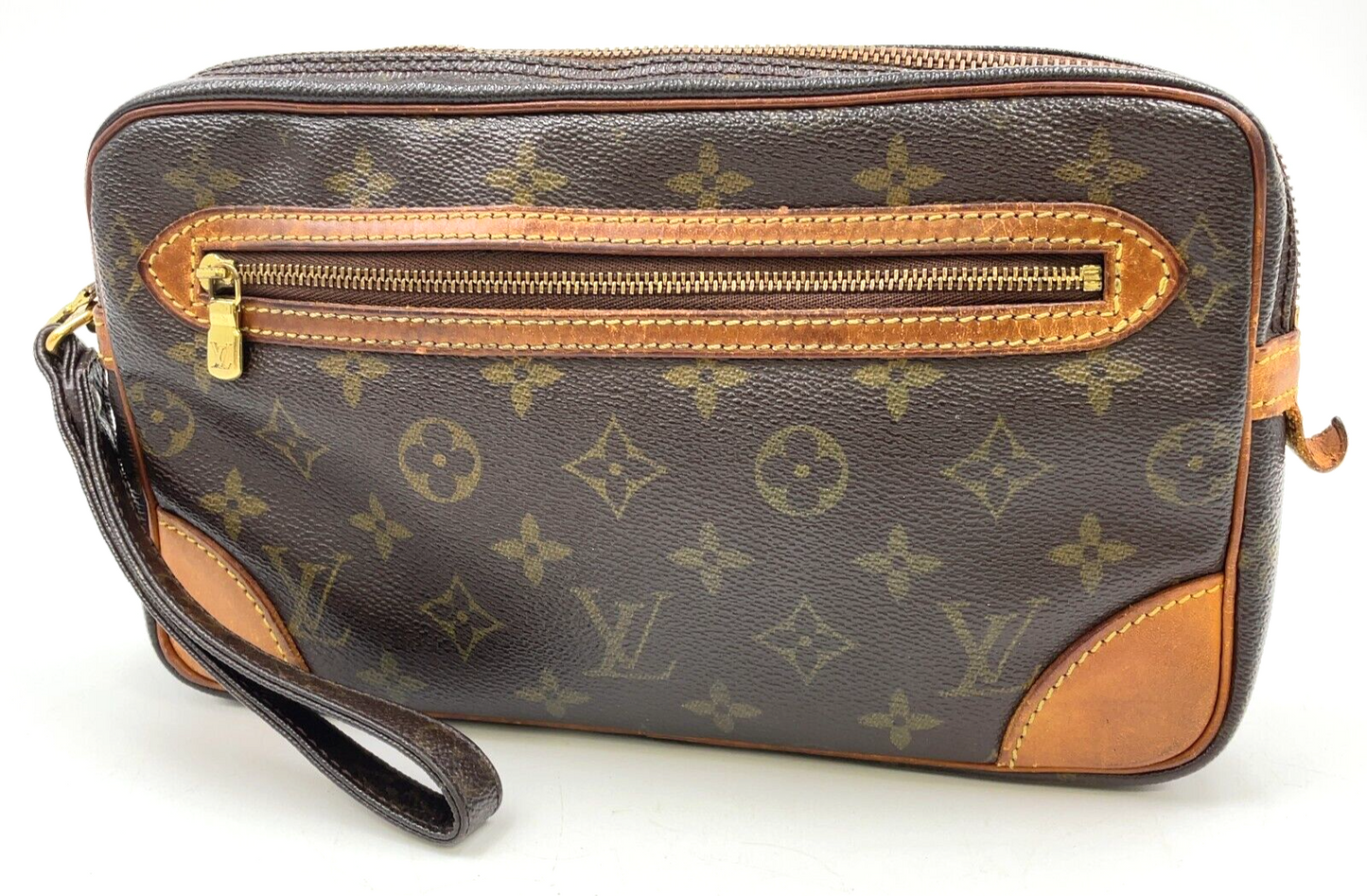 Original/Auth Louis Vuitton - Marly Dragonne GM Clutch Bag - Klassisch - Monogramm