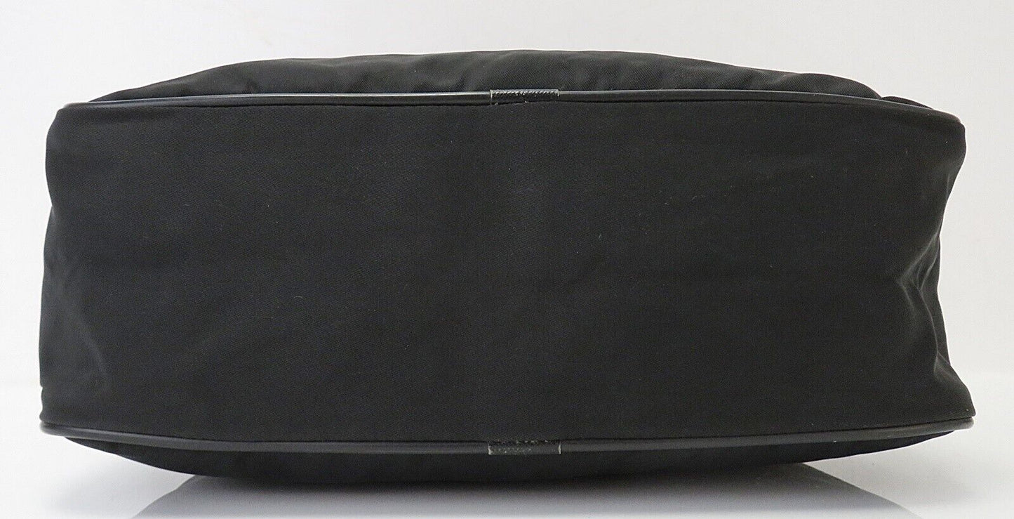 Original/Auth Prada - Messenger Crossbody Bag - Klassisch - Nylon - Schwarz