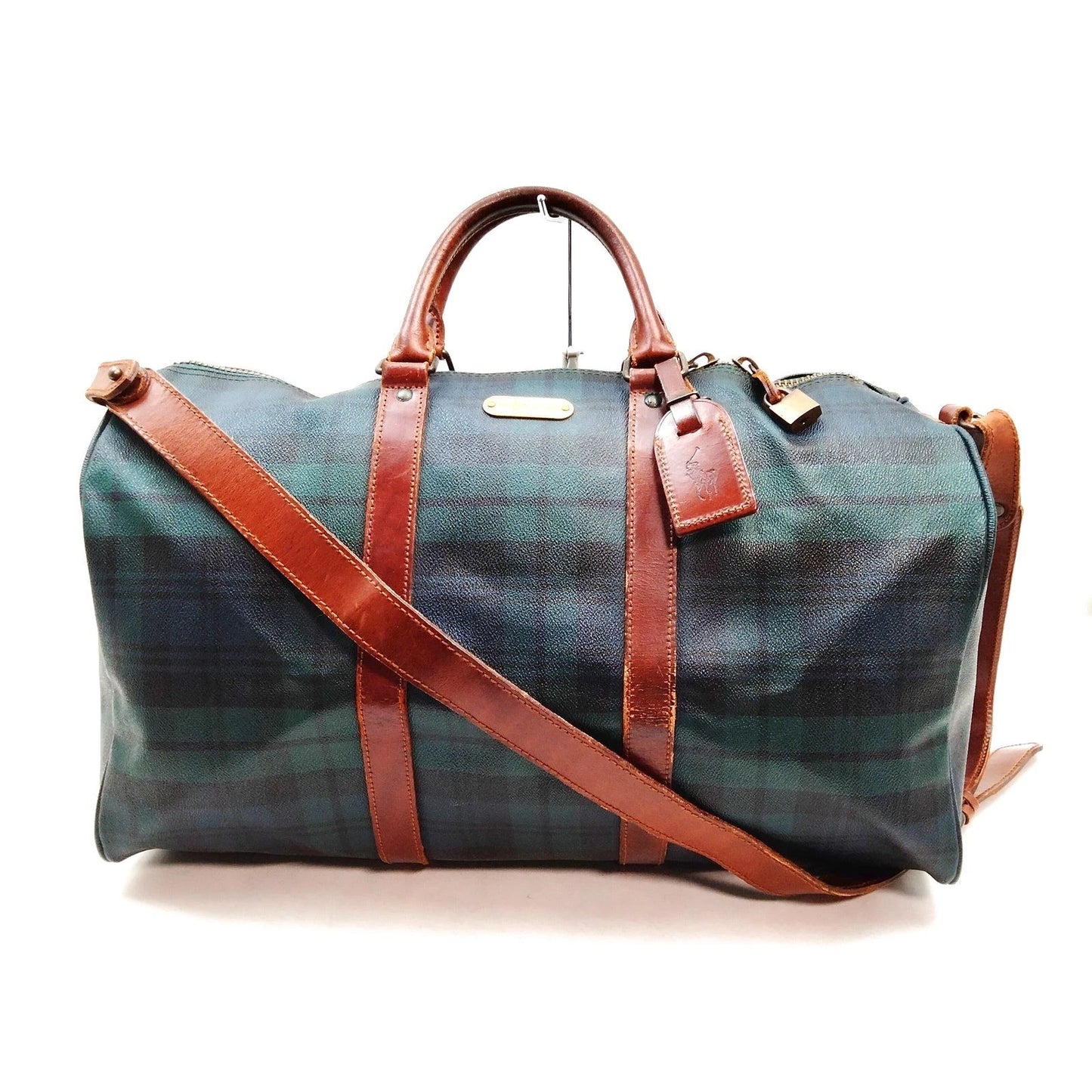 Original/Auth Polo Ralph Lauren - Vintage Boston Bag - Canvas mit Leder