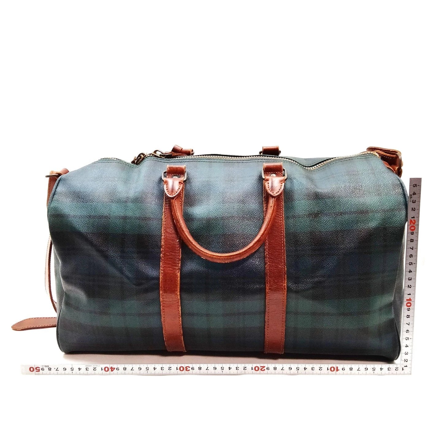 Original/Auth Polo Ralph Lauren - Vintage Boston Bag - Canvas mit Leder