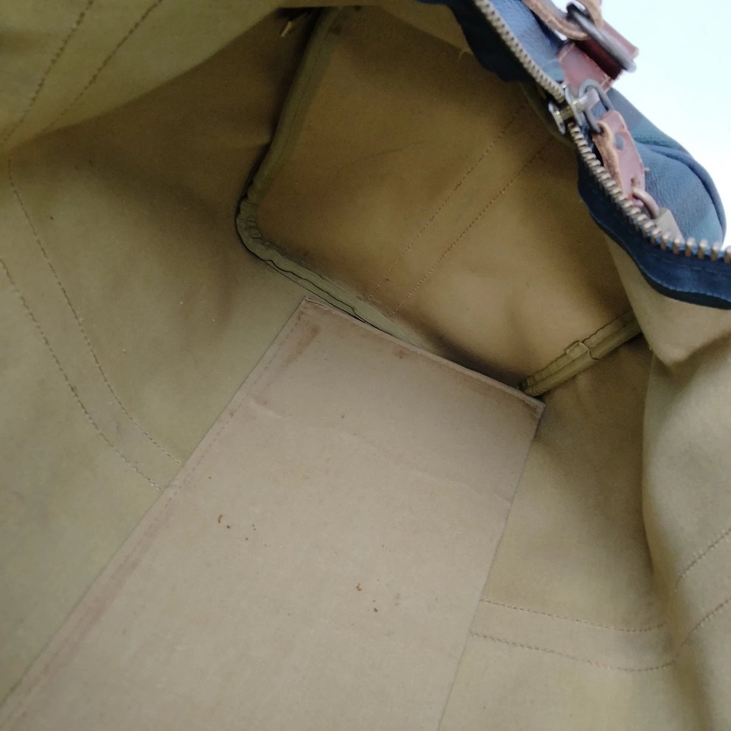 Original/Auth Polo Ralph Lauren - Vintage Boston Bag - Canvas mit Leder