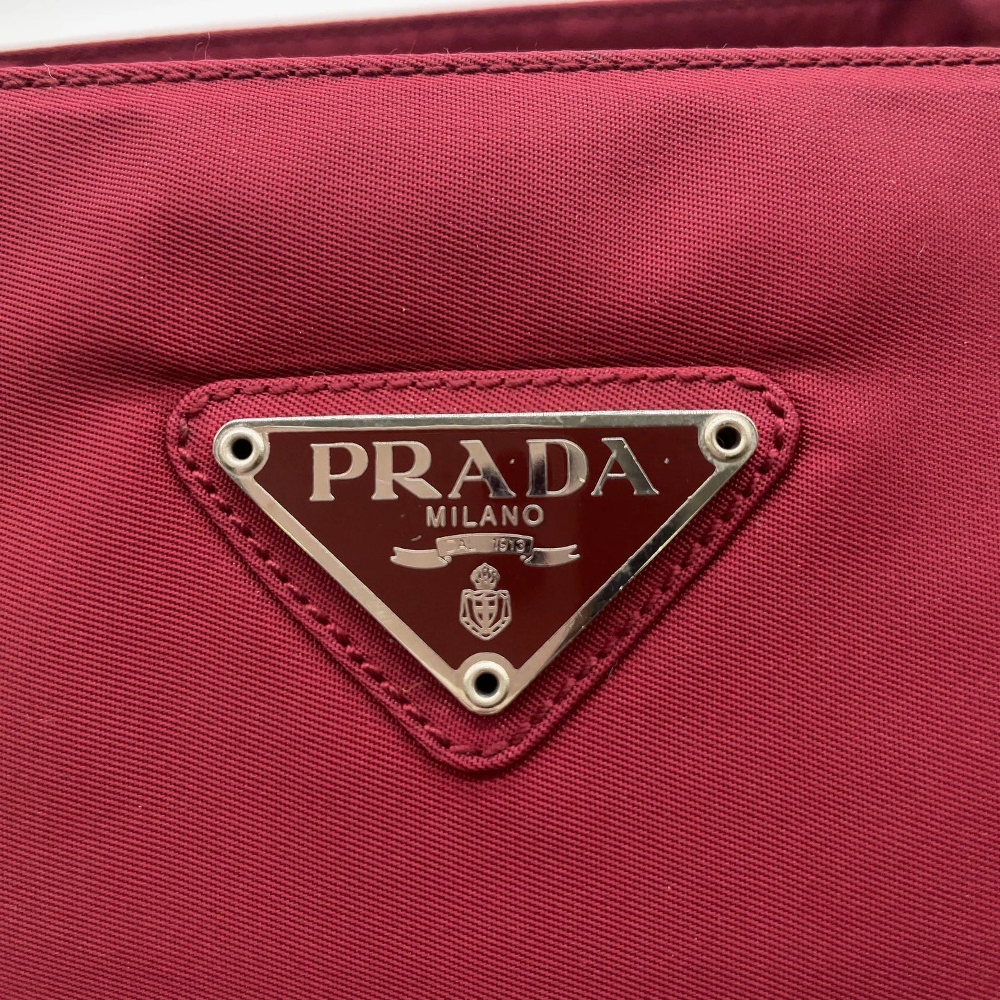 Original/Auth Prada - Tessuto Schultertasche - Klassisch - Nylon - Beere