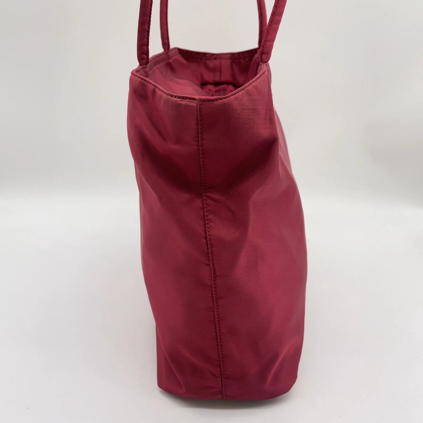 Original/Auth Prada - Tessuto Schultertasche - Klassisch - Nylon - Beere