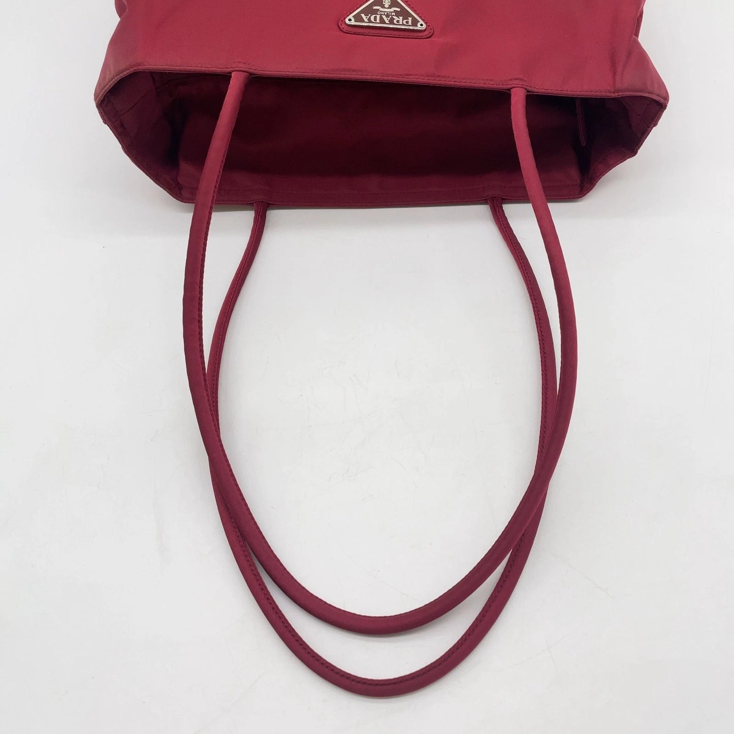 Original/Auth Prada - Tessuto Schultertasche - Klassisch - Nylon - Beere