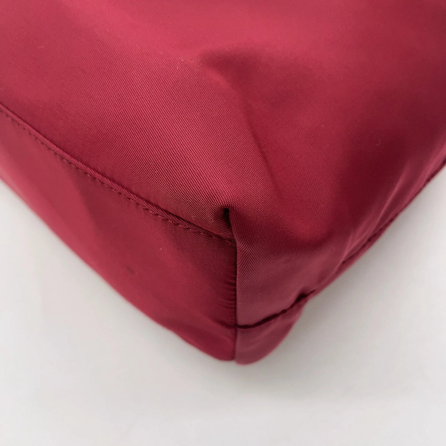 Original/Auth Prada - Tessuto Schultertasche - Klassisch - Nylon - Beere