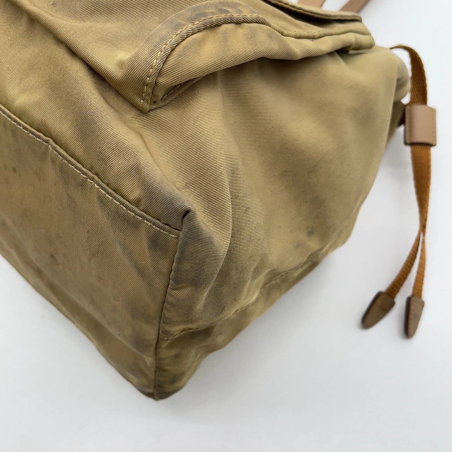 Original/Auth Prada - Tessuto Handtasche - Klassisch - Nylon / Leder - Beige