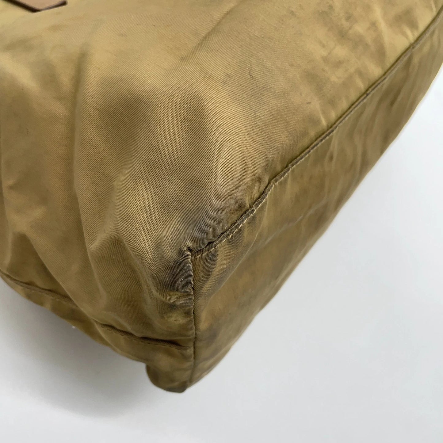 Original/Auth Prada - Tessuto Handtasche - Klassisch - Nylon / Leder - Beige