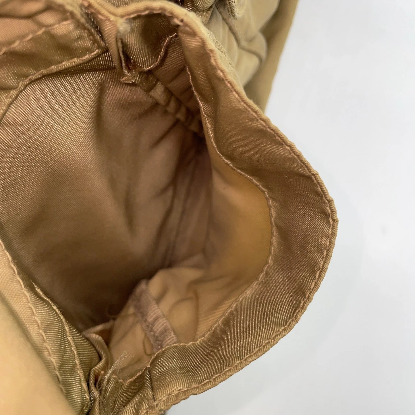 Original/Auth Prada - Tessuto Handtasche - Klassisch - Nylon / Leder - Beige