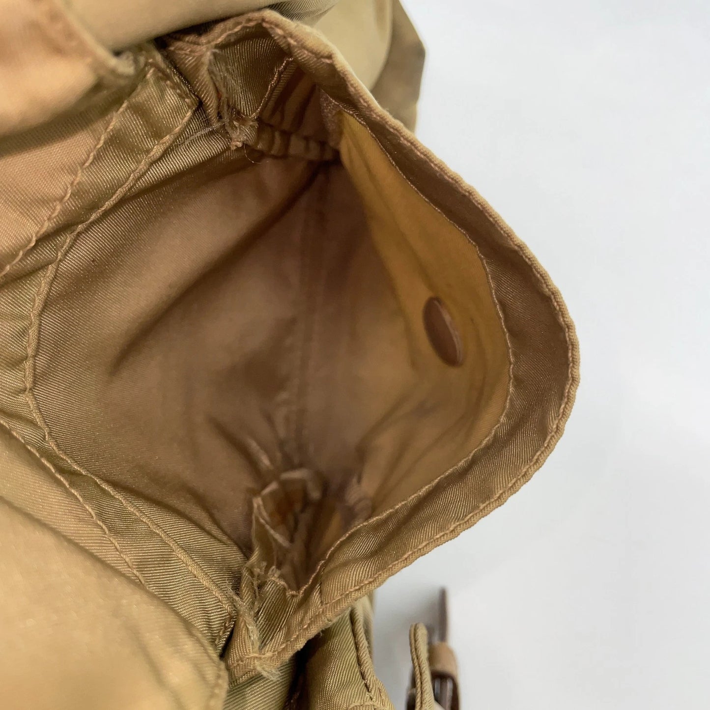 Original/Auth Prada - Tessuto Handtasche - Klassisch - Nylon / Leder - Beige