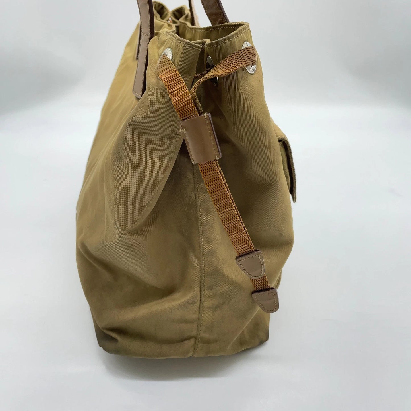 Original/Auth Prada - Tessuto Handtasche - Klassisch - Nylon / Leder - Beige