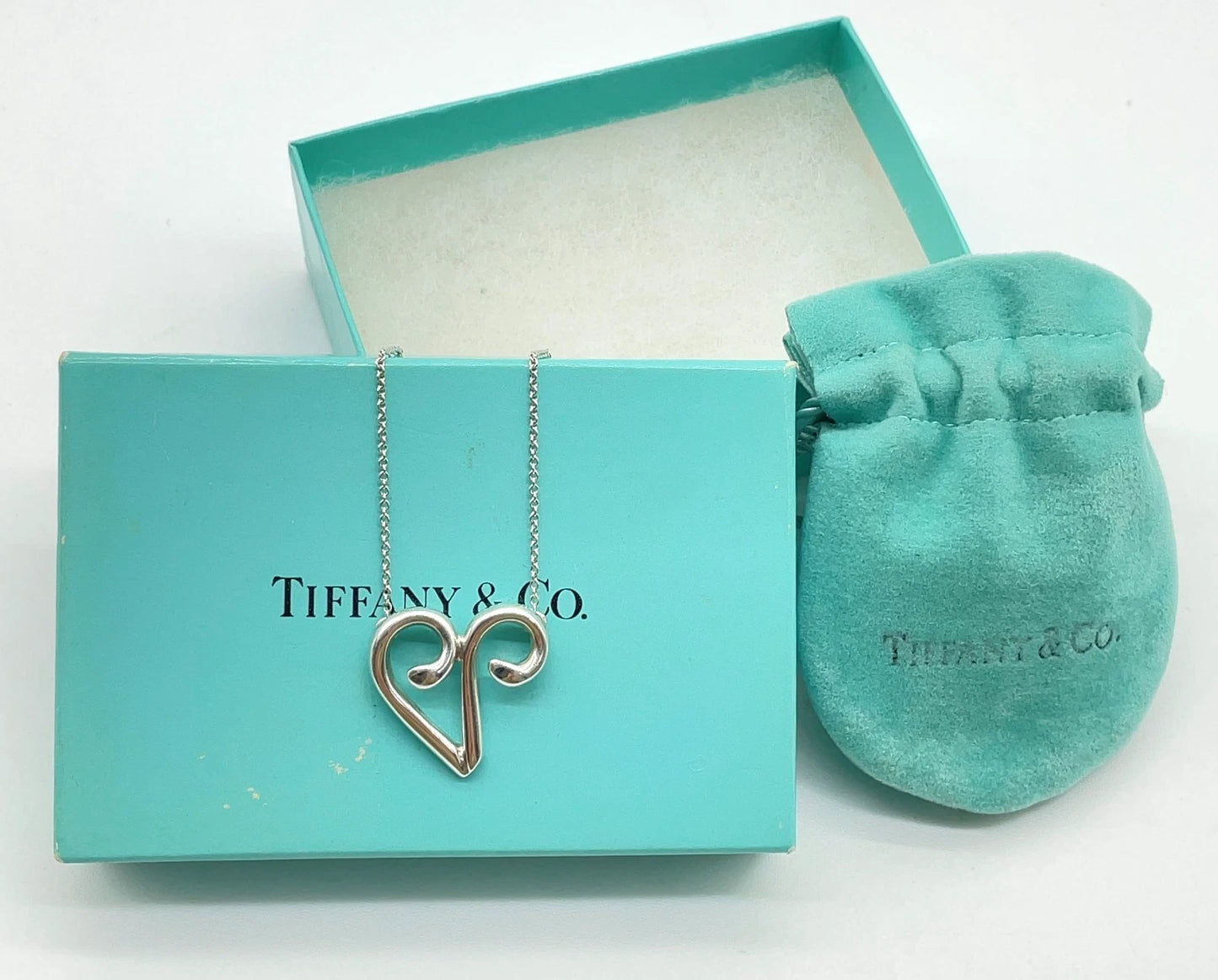 Original/Auth Tiffany & Co. - Halskette mit Anhänger - 925 Silber - 45 cm Kette