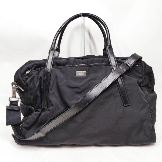 Original/Auth Gucci - Boston Bag 55 Schultergurt - Schwarz - Nylon / Leder