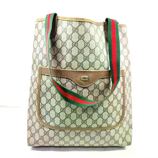 Original/Auth Gucci - Tote Bag Schultertasche - Klassisch - GG Supreme Sherry Line