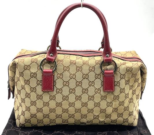 Original/Auth Gucci - Handtasche - Klassisch - GG Canvas mit Leder Rot