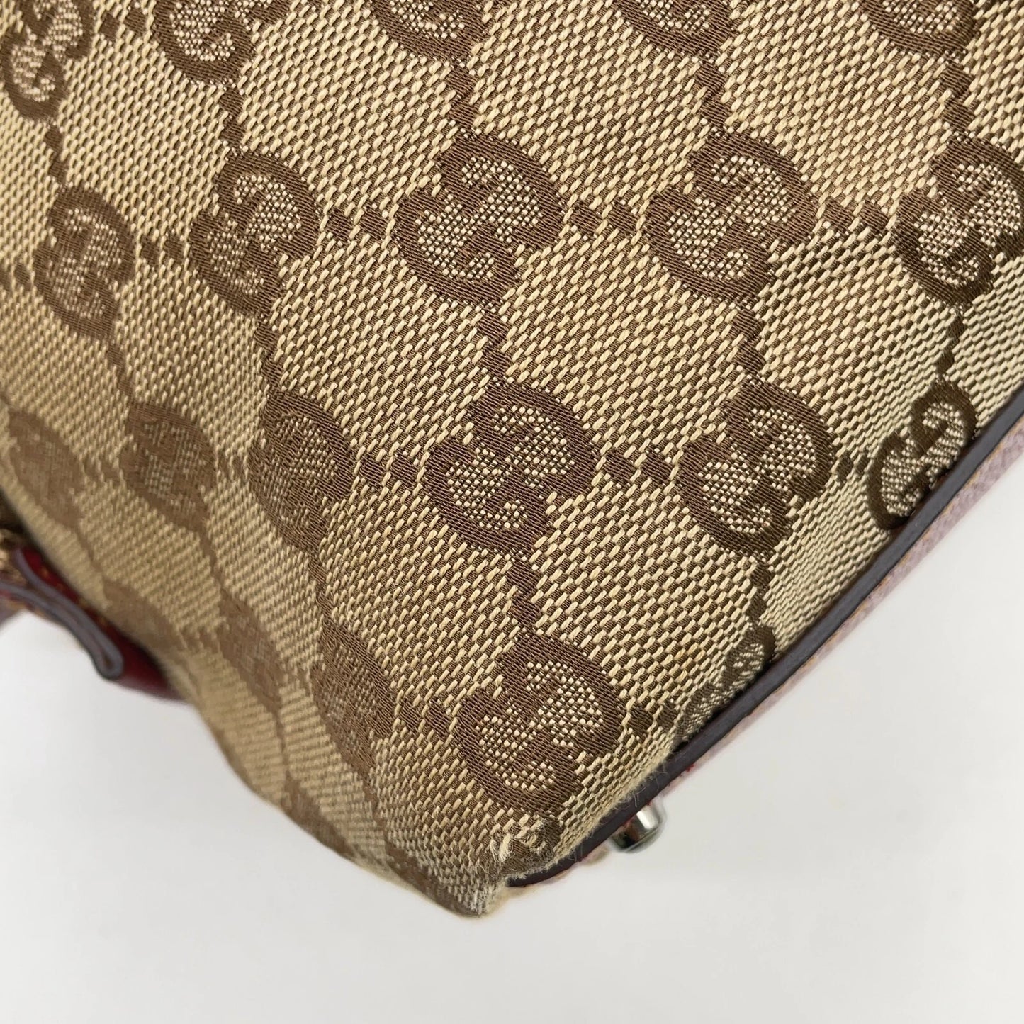 Original/Auth Gucci - Handtasche - Klassisch - GG Canvas mit Leder Rot