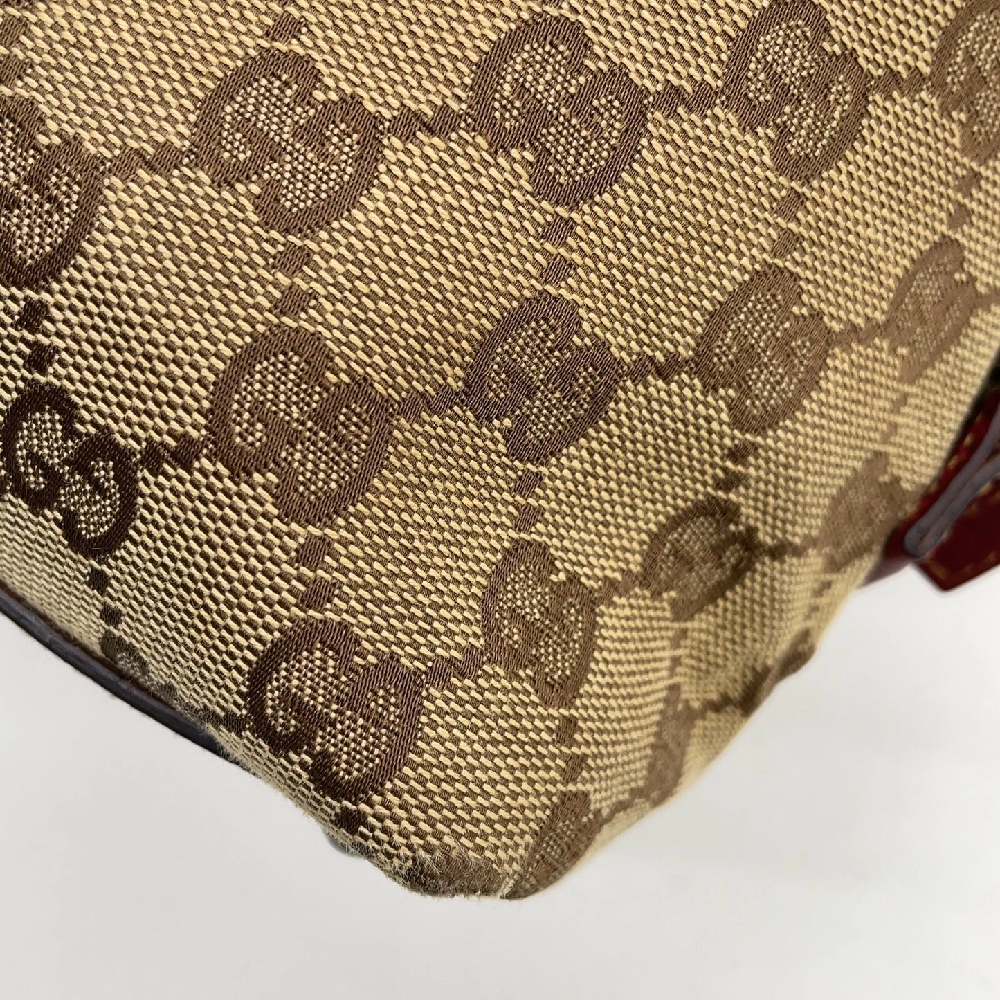 Original/Auth Gucci - Handtasche - Klassisch - GG Canvas mit Leder Rot