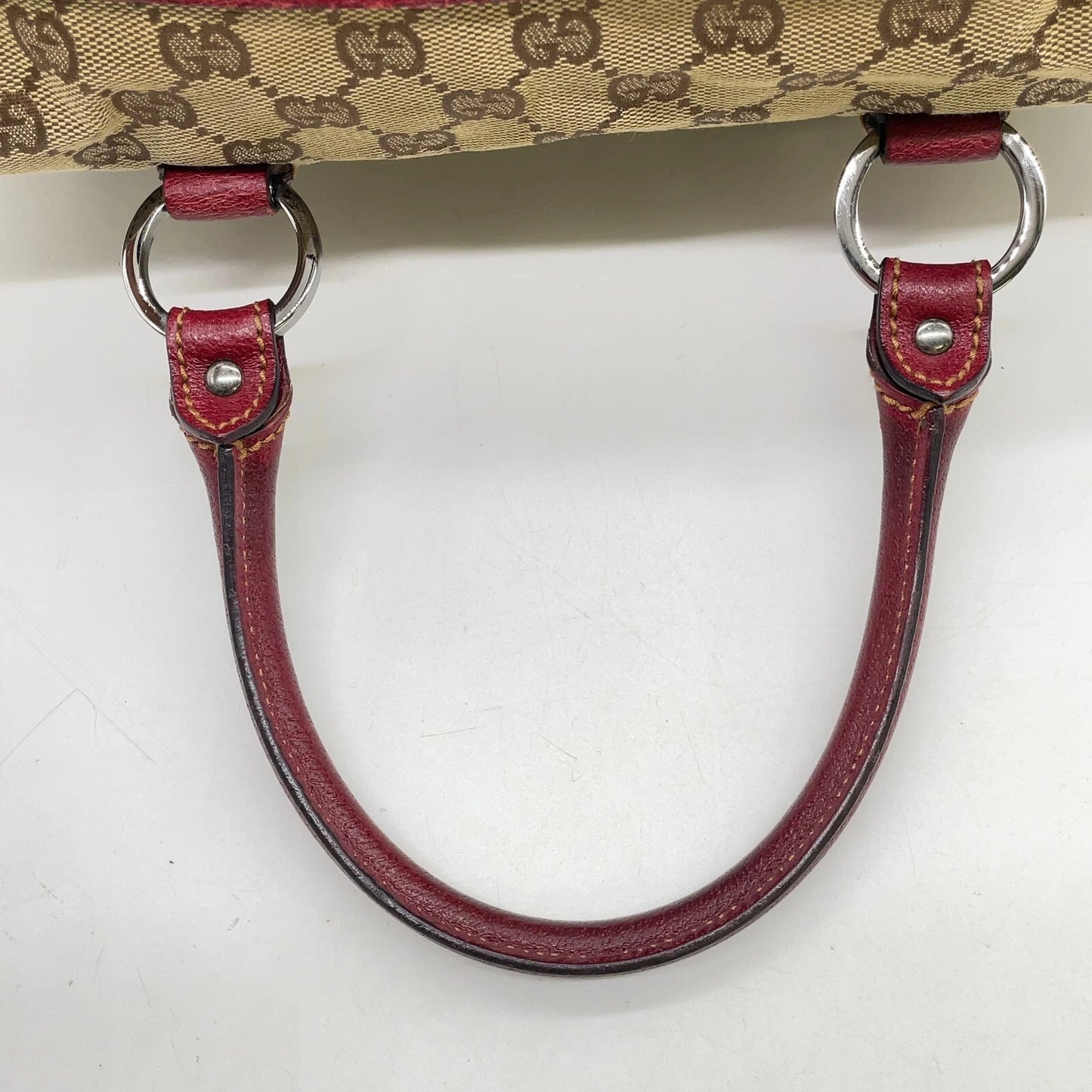 Original/Auth Gucci - Handtasche - Klassisch - GG Canvas mit Leder Rot