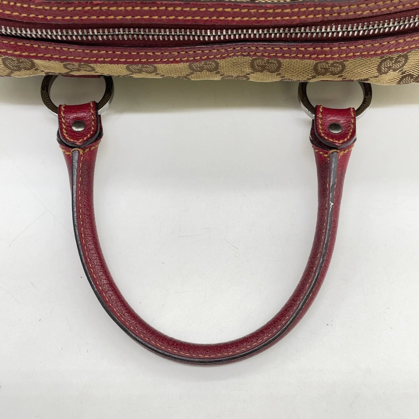 Original/Auth Gucci - Handtasche - Klassisch - GG Canvas mit Leder Rot