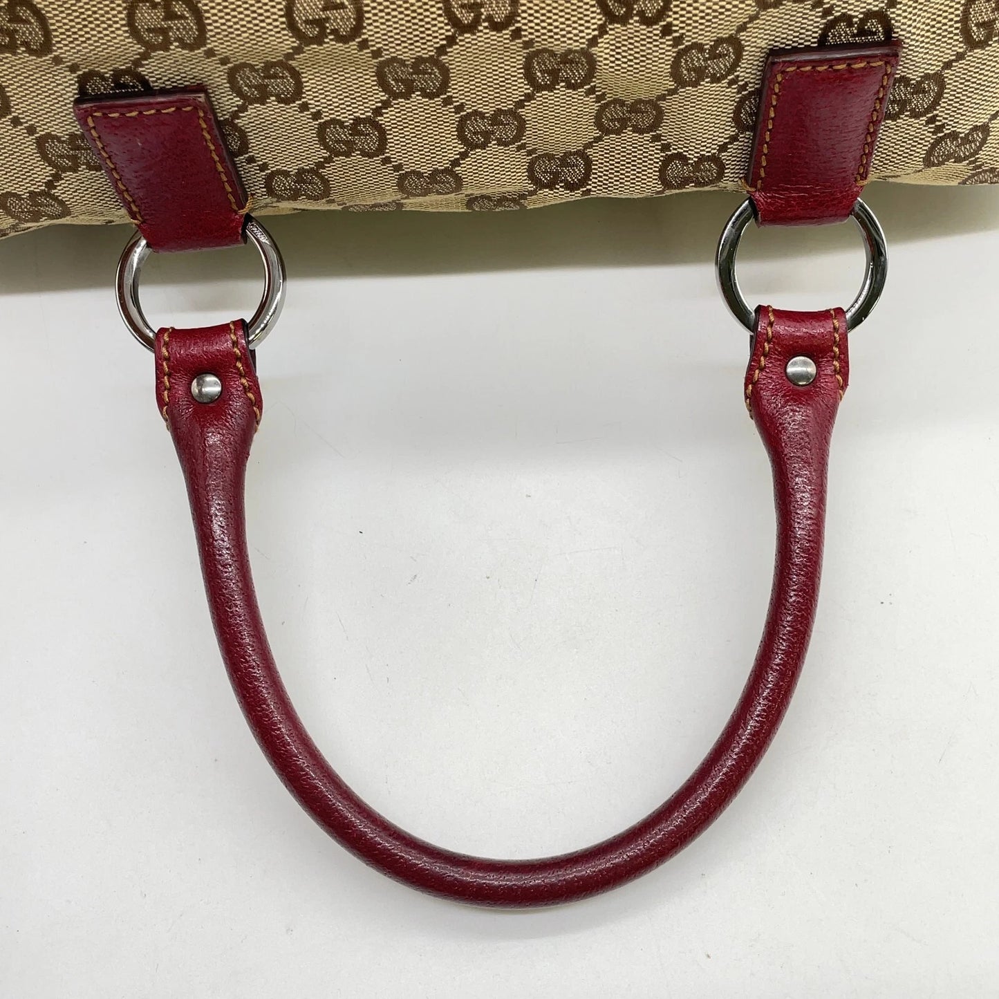 Original/Auth Gucci - Handtasche - Klassisch - GG Canvas mit Leder Rot
