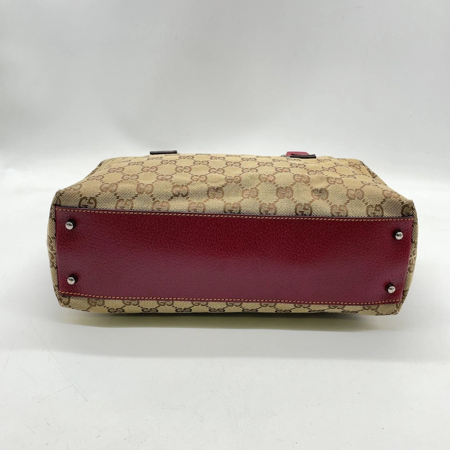 Original/Auth Gucci - Handtasche - Klassisch - GG Canvas mit Leder Rot