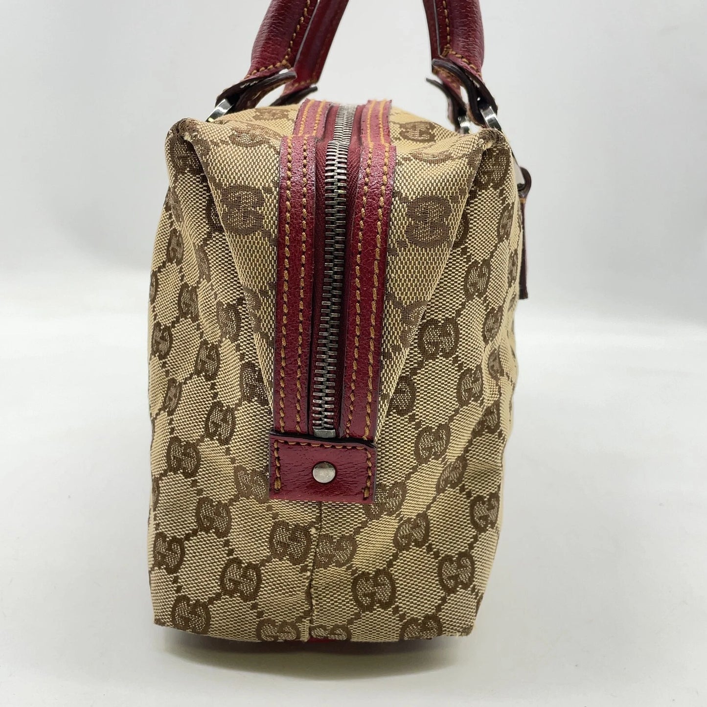 Original/Auth Gucci - Handtasche - Klassisch - GG Canvas mit Leder Rot