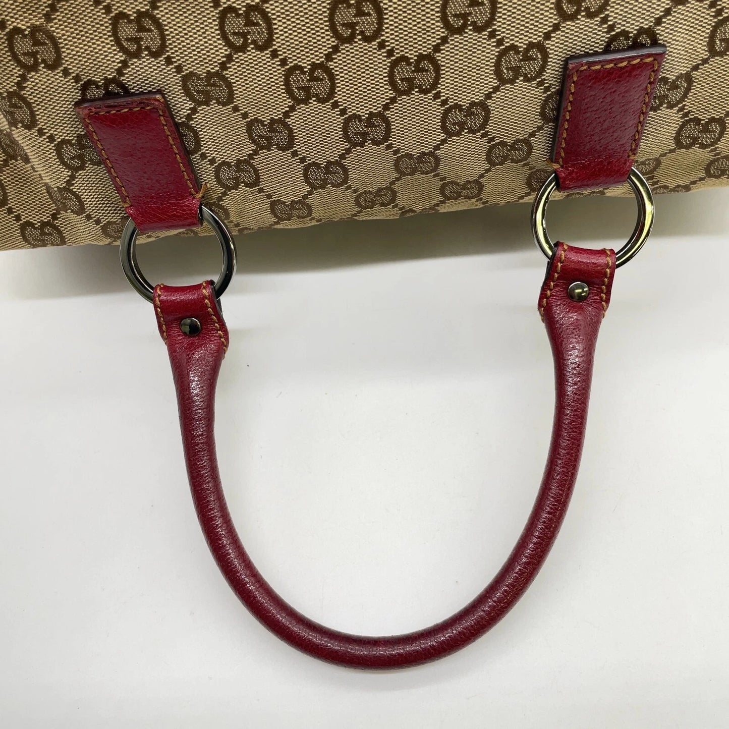 Original/Auth Gucci - Handtasche - Klassisch - GG Canvas mit Leder Rot