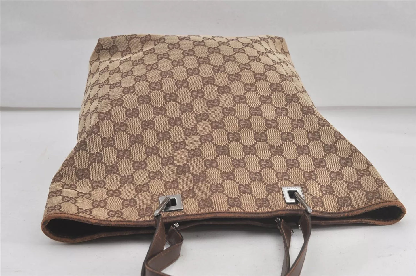 Original/Auth Gucci - Tote Bag Schultertasche - Klassisch - GG Canvas mit Leder
