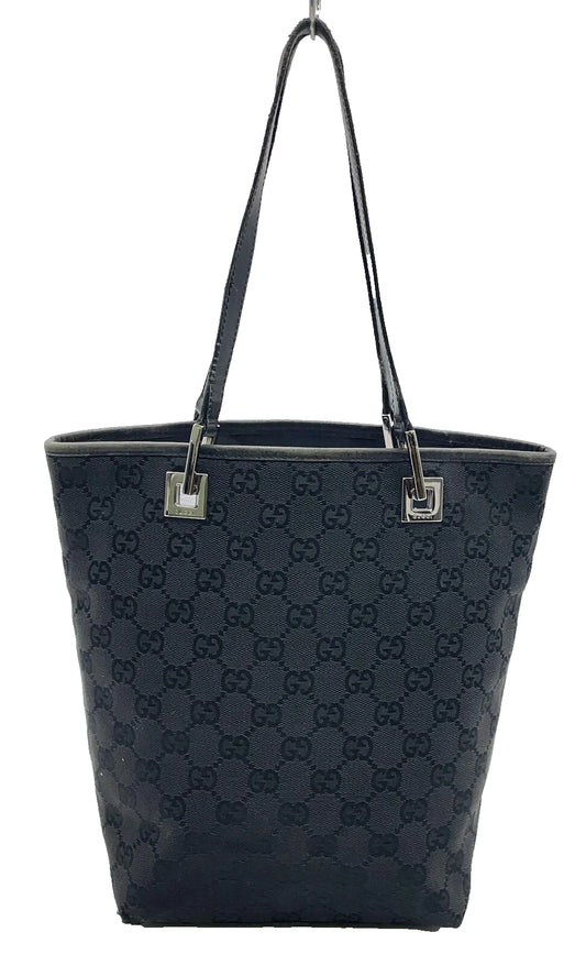 Original/Auth Gucci - Tote Bag Schultertasche - Klassisch - GG Canvas Schwarz