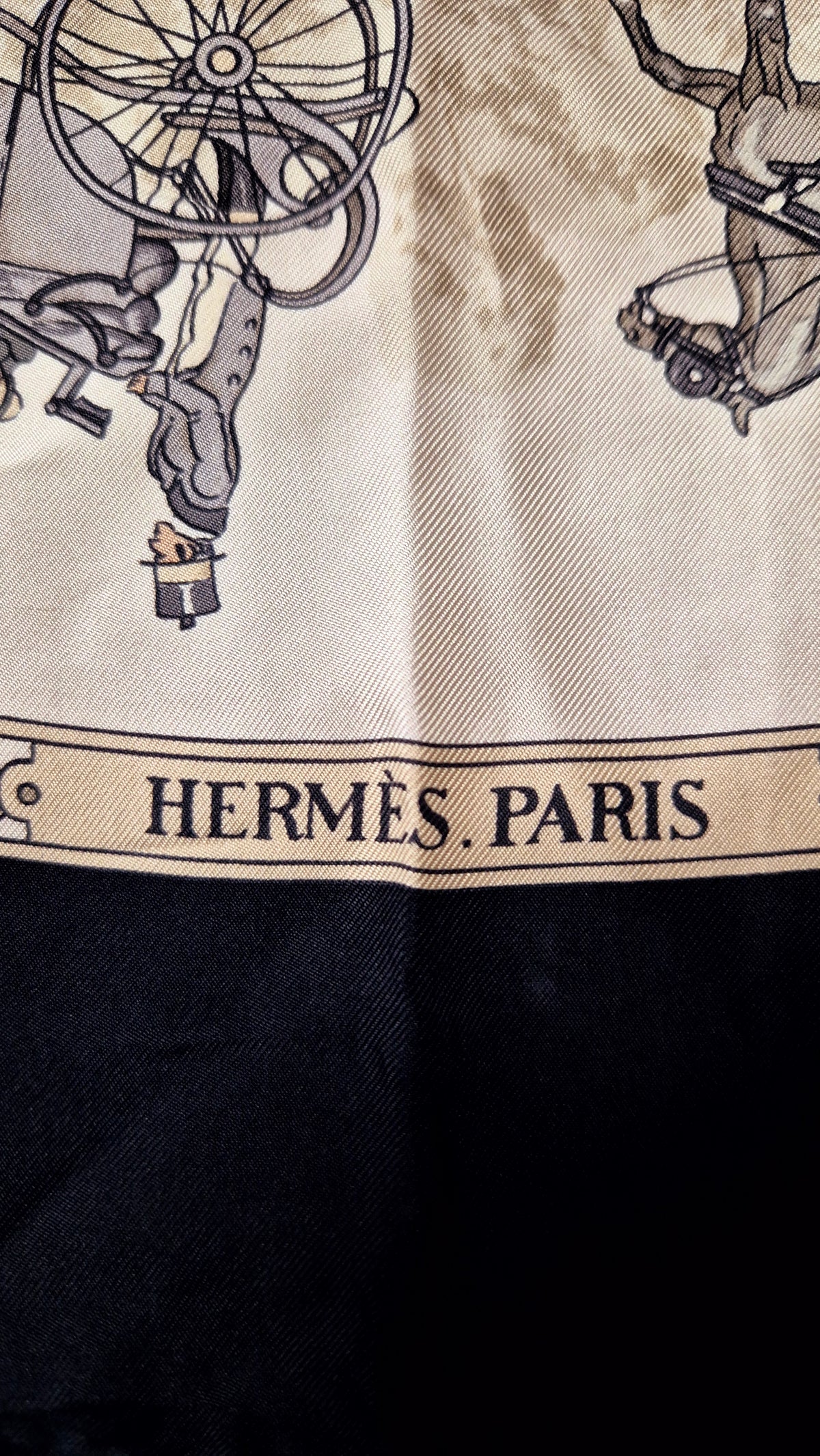 Original/Auth Hermès - Vintage Seidentuch Carré - 90 x 90 - La Promenade de Longchamps