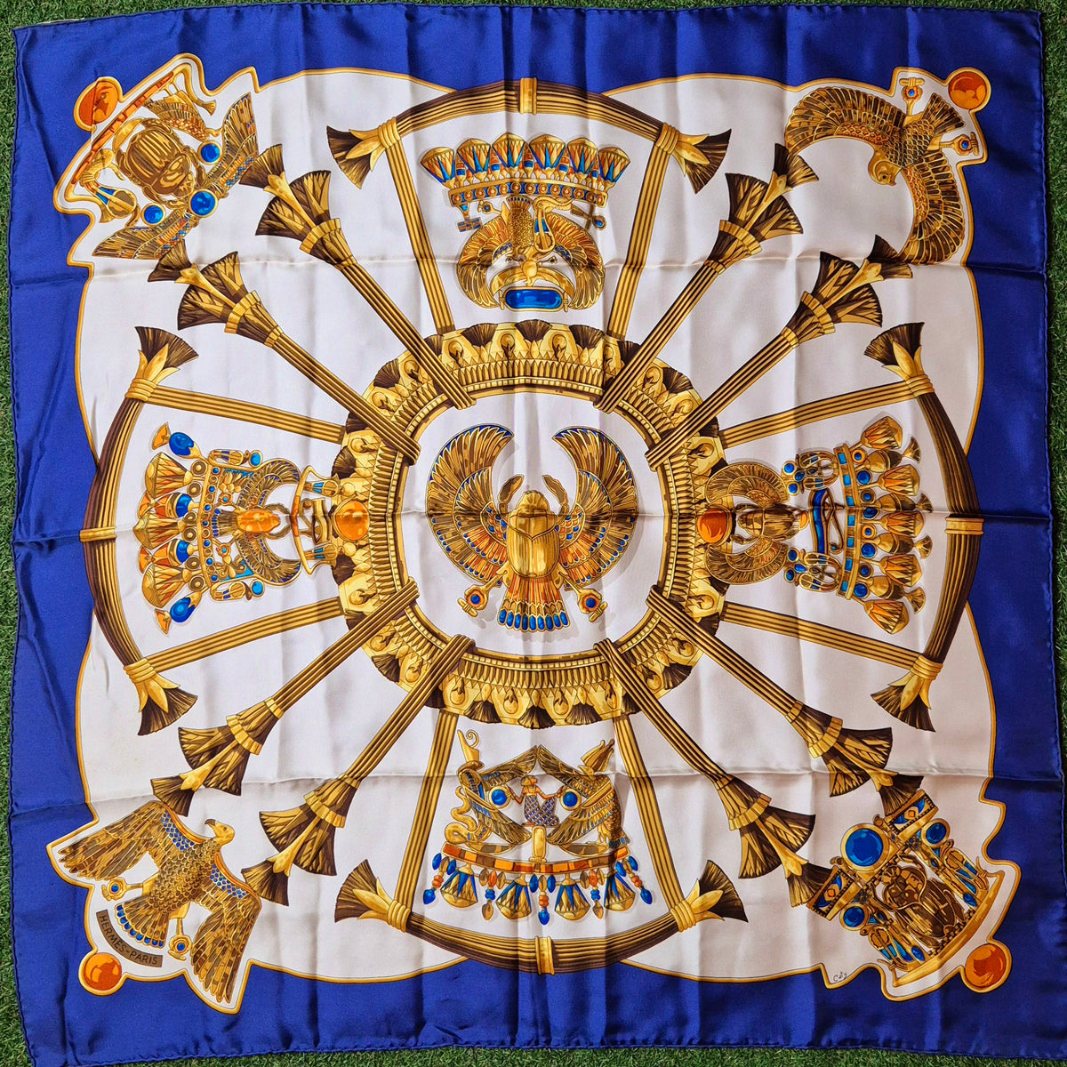Original/Auth Hermès - Vintage Seidentuch Carré - 90 x 90 - Égypte