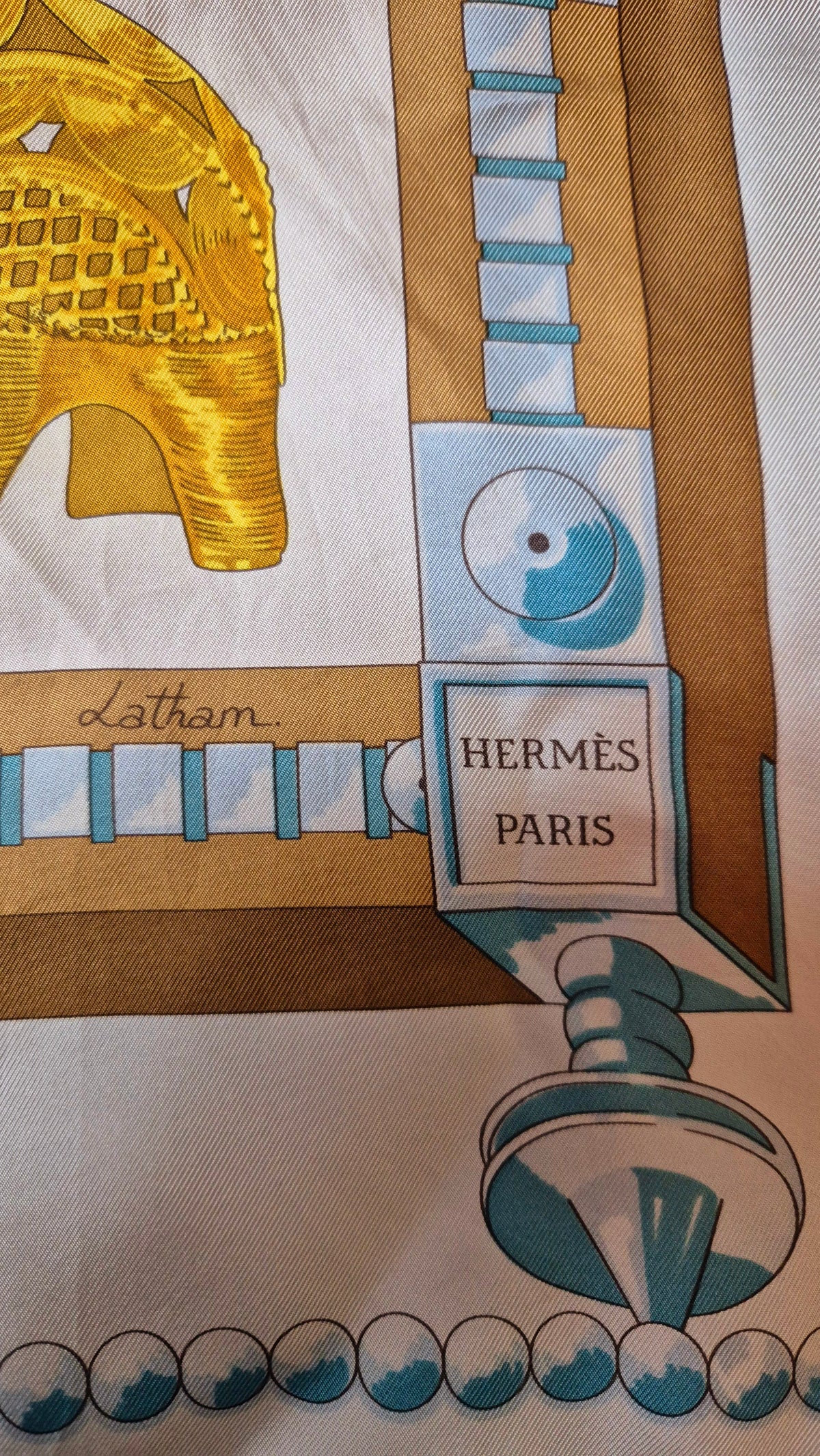Original/Auth Hermès - Vintage Seidentuch Carré - 90 x 90 - Cuillers d’Afrique