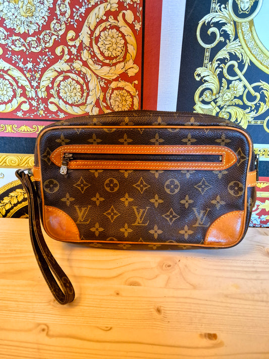 Original/Auth Louis Vuitton - Marly Dragonne GM Clutch Bag - Klassisch - Monogramm