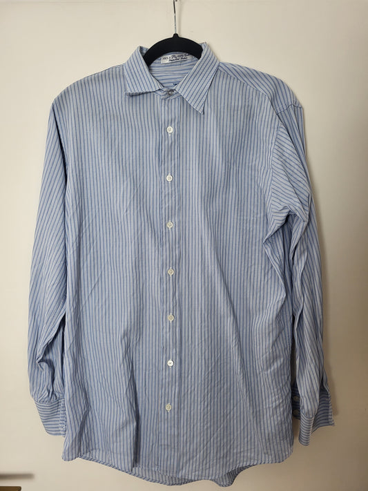 Burberry - Hemd - Streifen Muster - Vintage - Blau - Herren - L