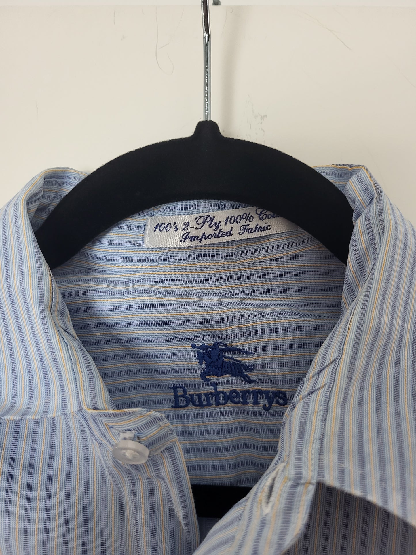 Burberry - Hemd - Streifen Muster - Vintage - Blau - Herren - L