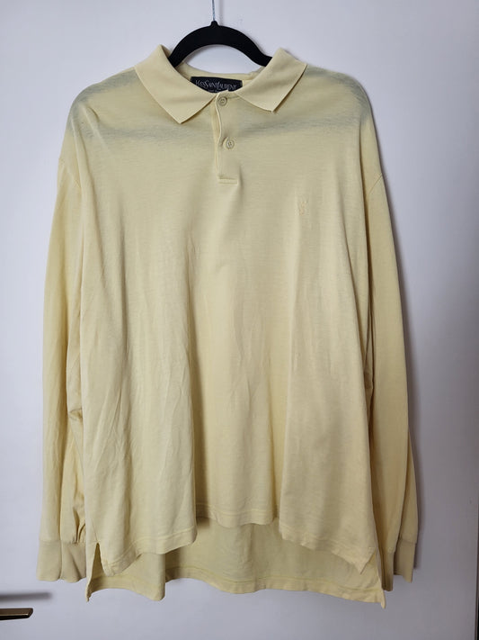 Vintage Yves Saint Laurent - Poloshirt - Klassisch - Gelb - Herren - XL