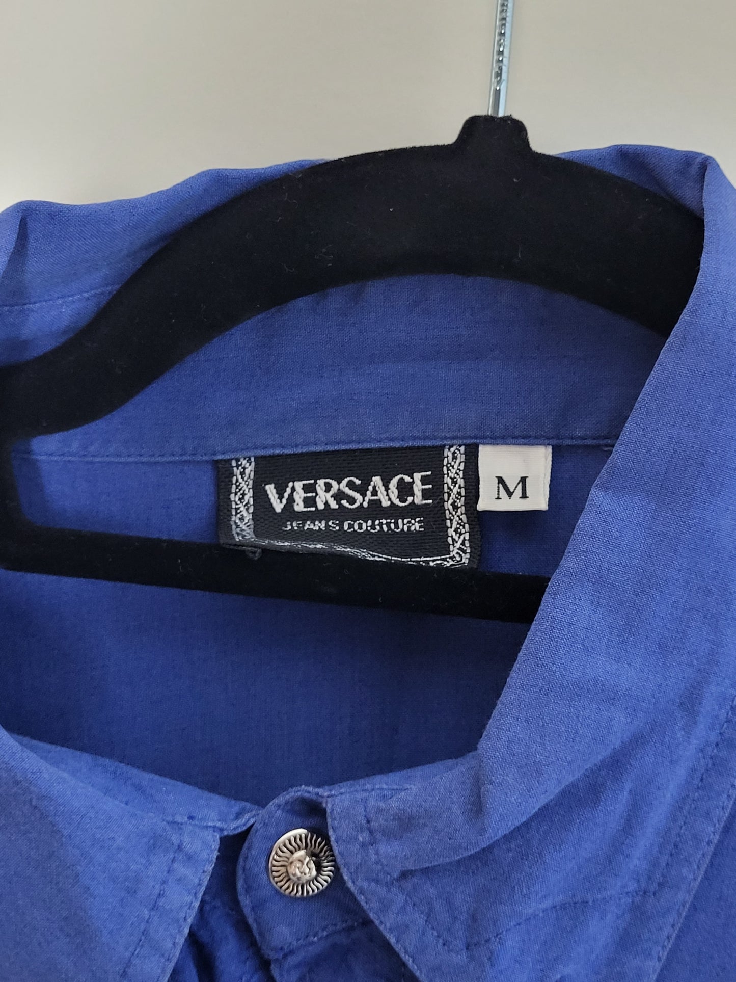 VERSACE Jeans Couture - Hemd - Exklusiv - Königsblau - Herren - M/L