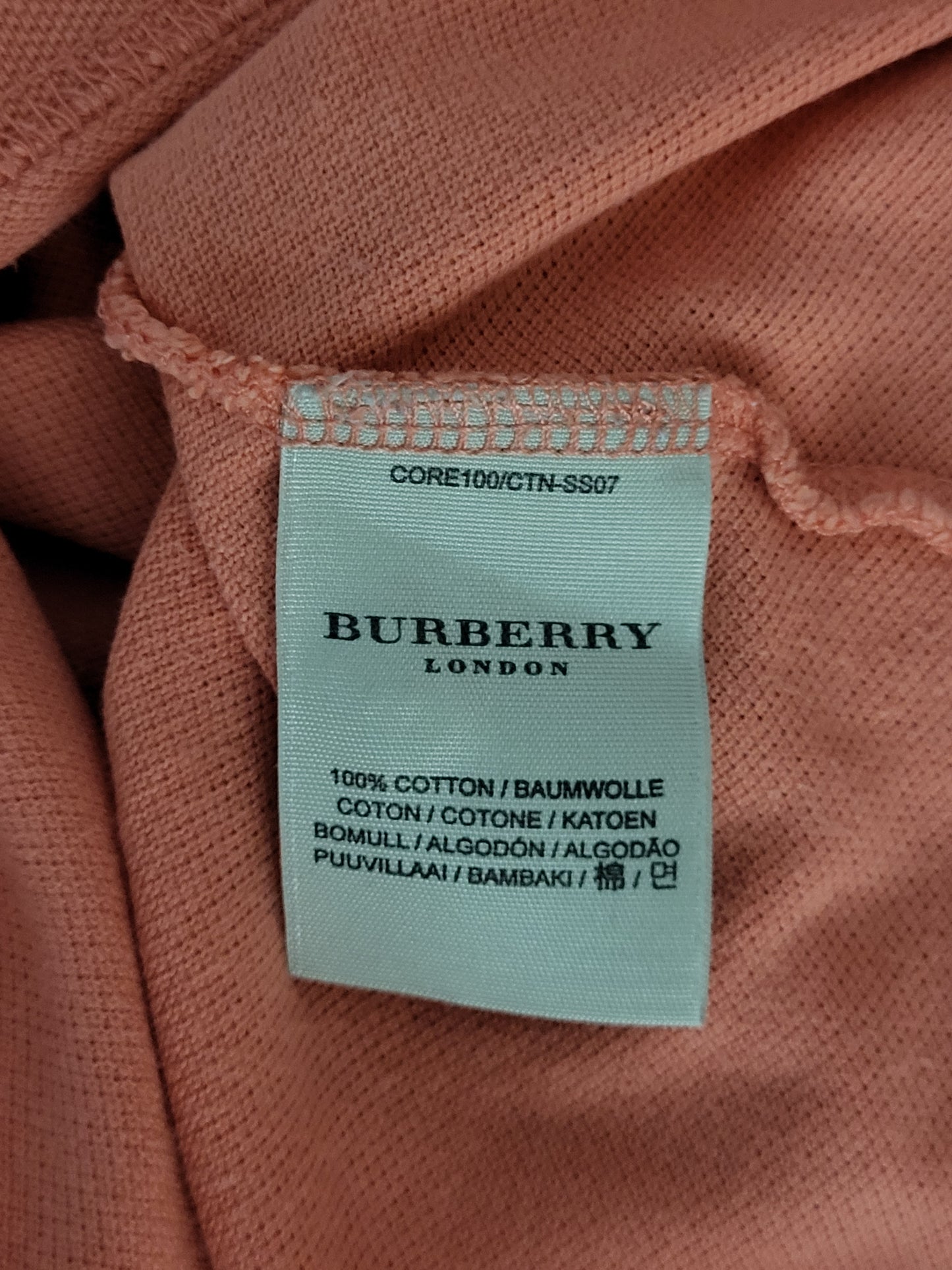 BURBERRY - Poloshirt - Klassisch - Apricot - Herren - L/XL