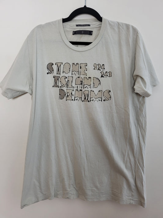 STONE ISLAND - T-Shirt - Print - Hellgrau - Herren - XL